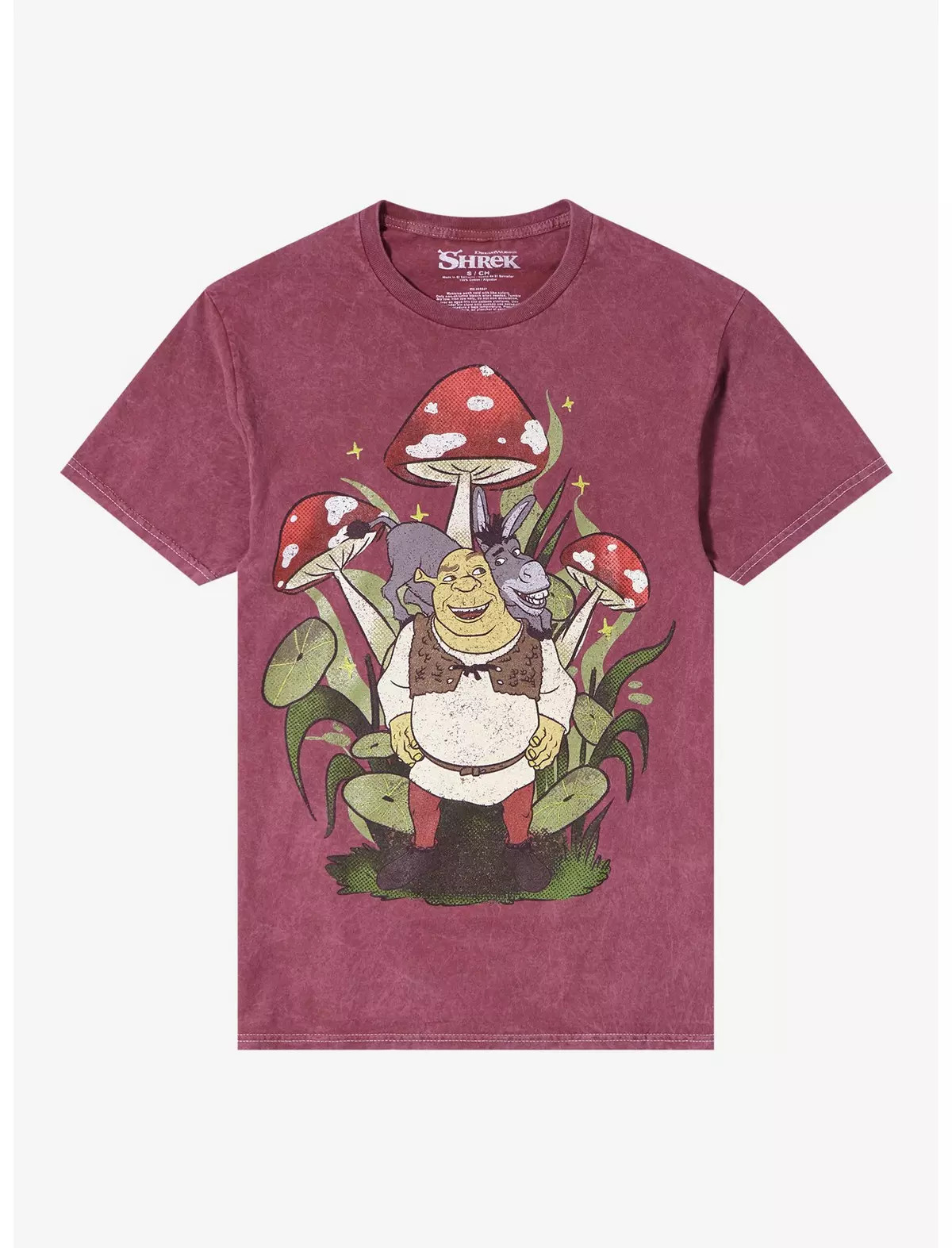 Shrek Donkey Mushrooms Boyfriend Fit Girls T-Shirt | Hot Topic