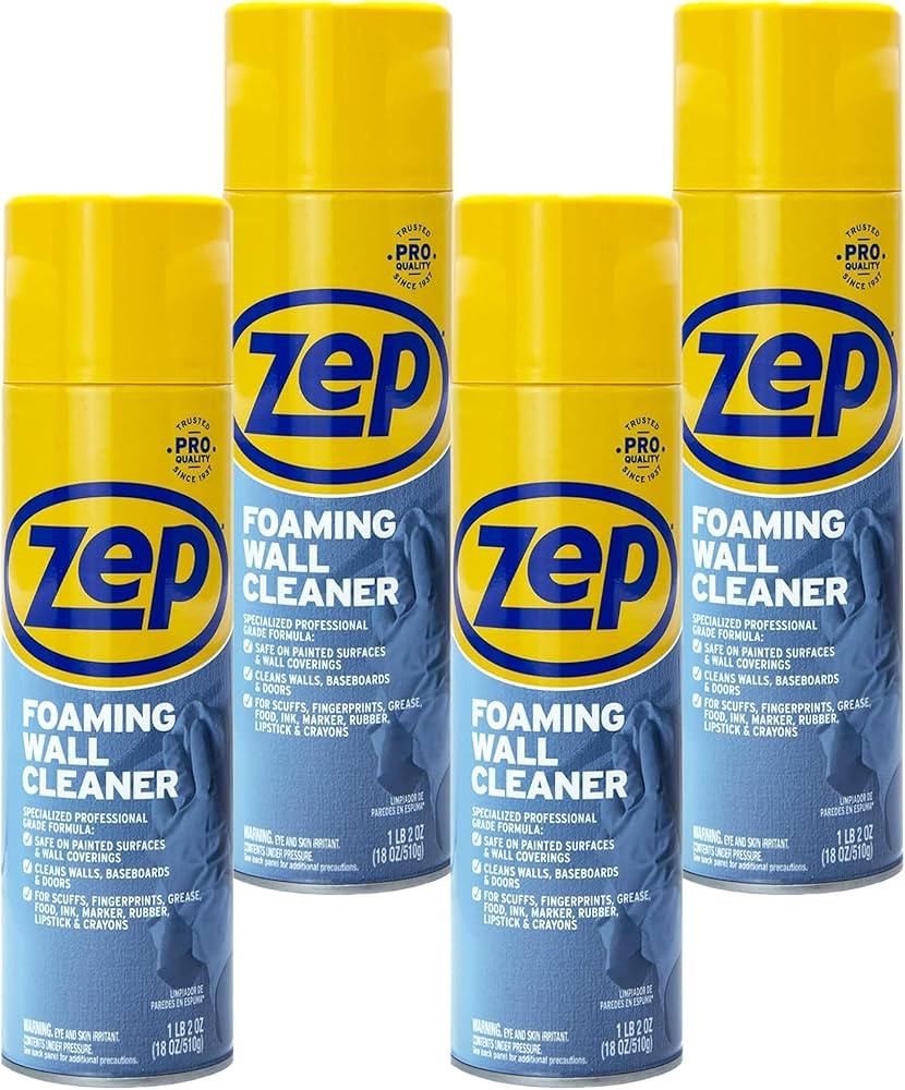 Zep Foaming Wall Cleaner - 18 oz (Case of 4) ZUFWC18 - Removes Stains Without Damaging Finishes | Amazon (US)