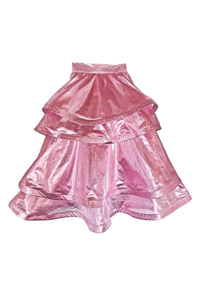 Ruffled Party Skirt - Pink Lamé - PRE ORDER | Shop BURU