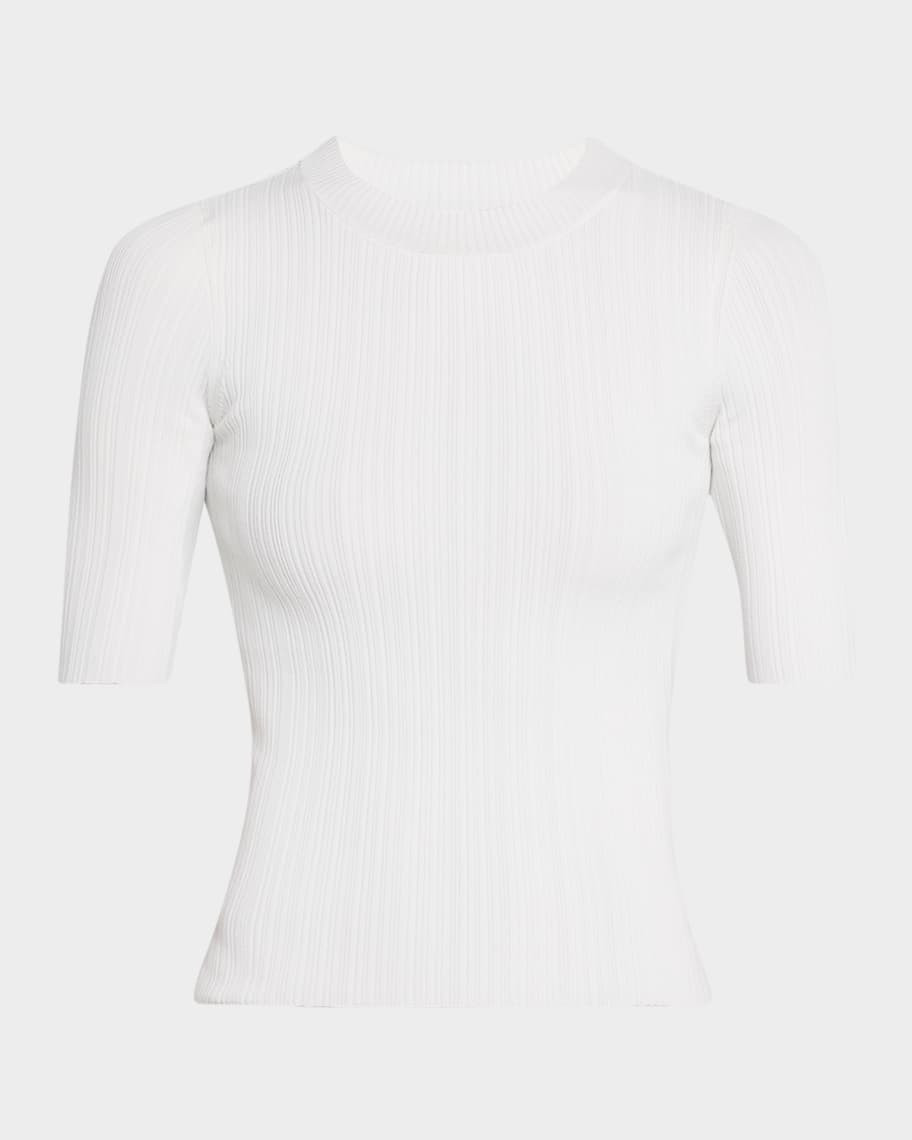 PAIGE Aranea Crewneck Sweater Tee | Neiman Marcus