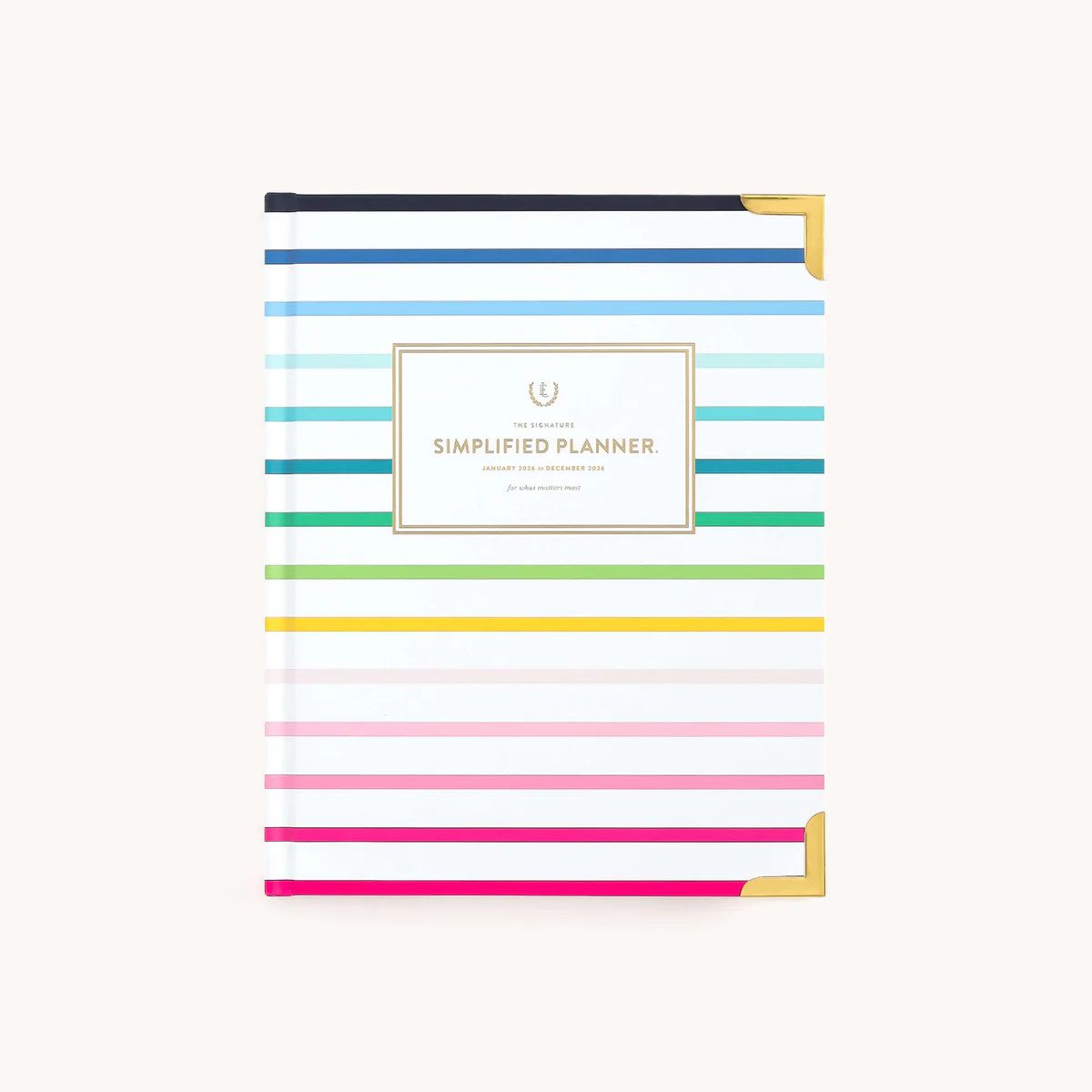 2026 Weekly Planner | Bookbound Simplified Planner Happy Stripe | Simplified by Emily Ley