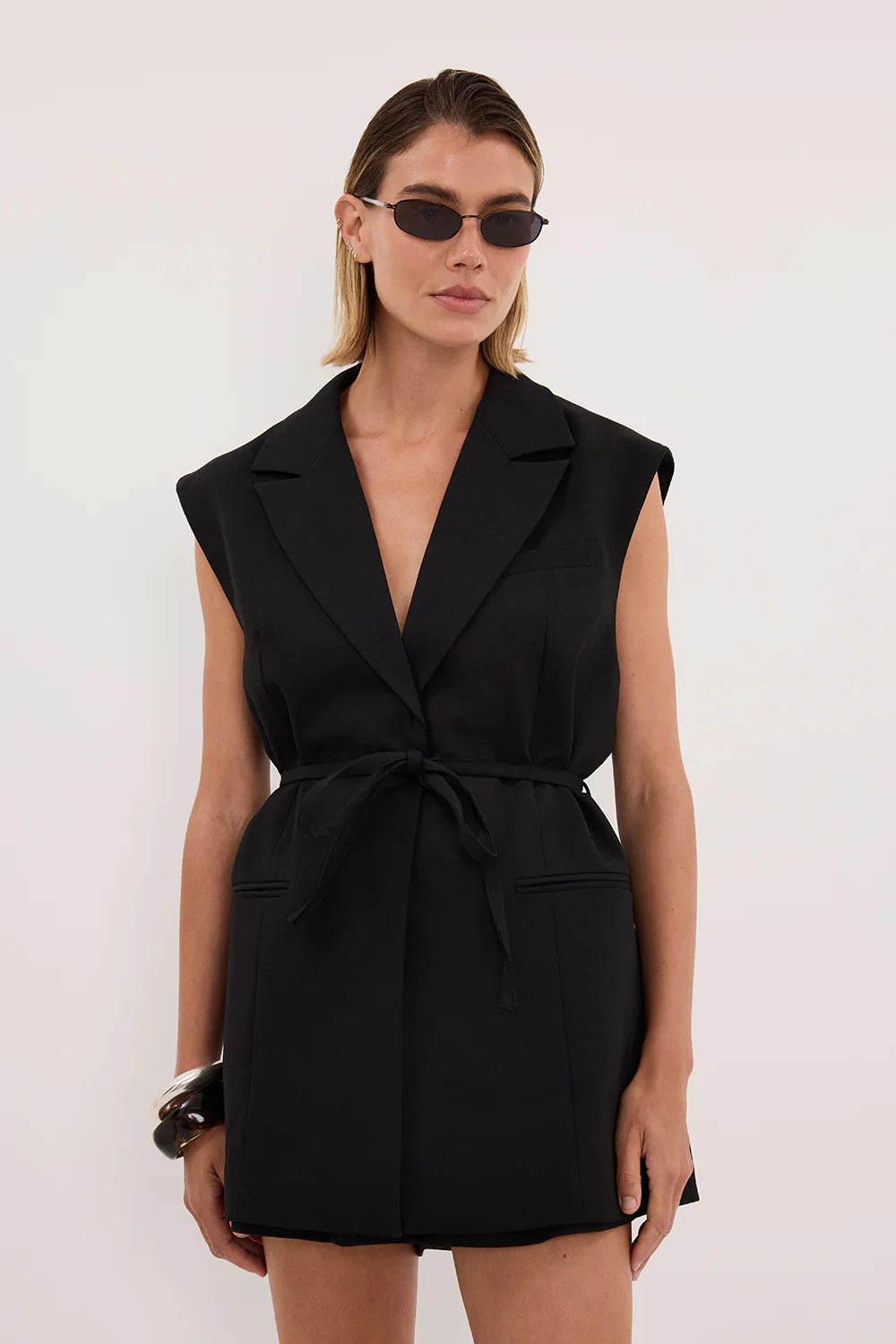 CYRUS BLACK WRAP VEST | DISSH