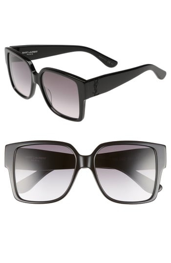 Women's Saint Laurent 55Mm Square Sunglasses - | Nordstrom