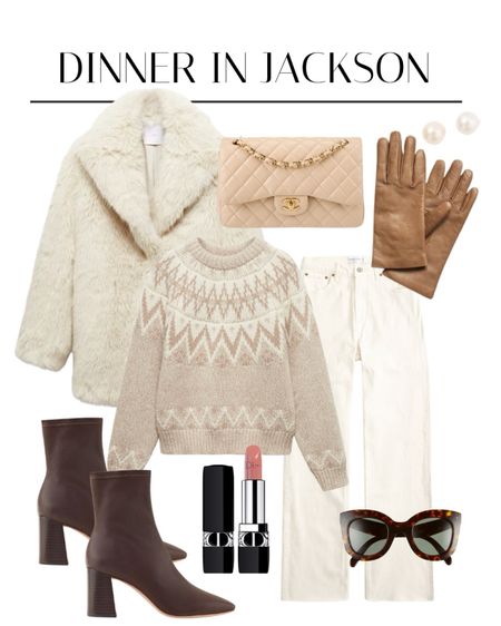 Dinner in Jackson Hole outfit idea. I love this sweater and faux fur coat. 

#LTKstyletip #LTKSeasonal #LTKtravel