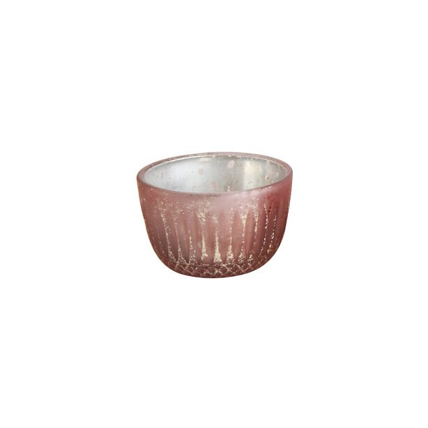 MERCURY GLASS TEALIGHT HOLDER PINK | Indigo (CA)
