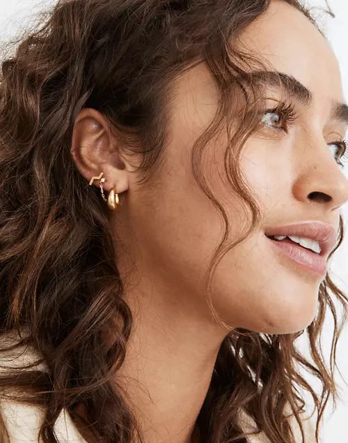 Chunky Huggie Hoop Earrings | Madewell