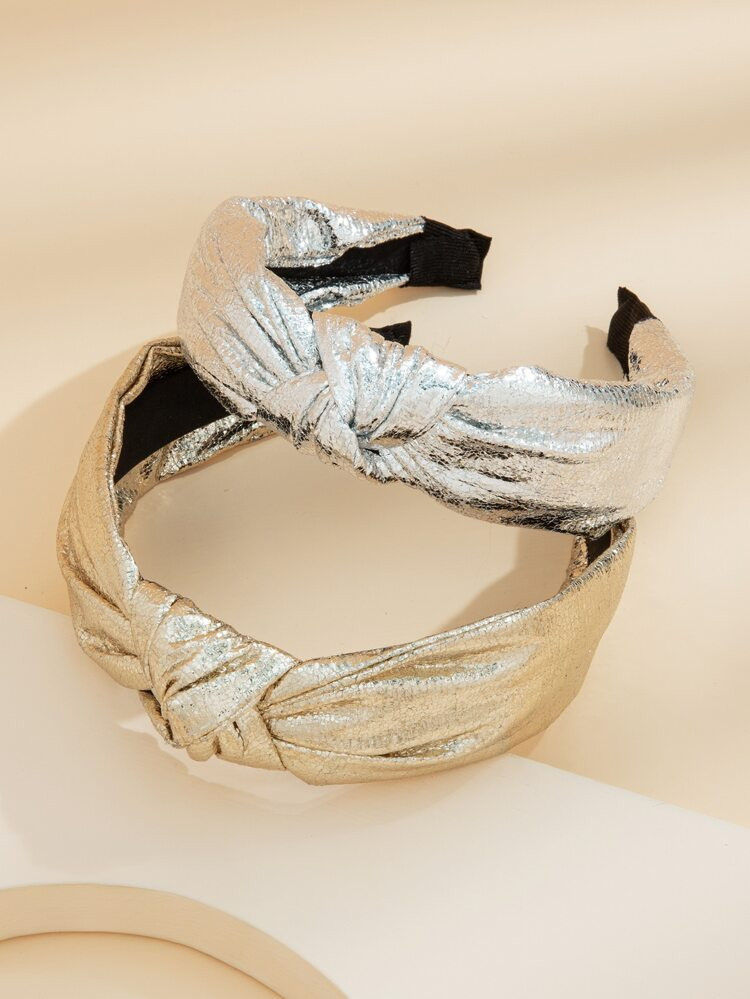 2 metalen geknoopte hoofdbanden | SHEIN