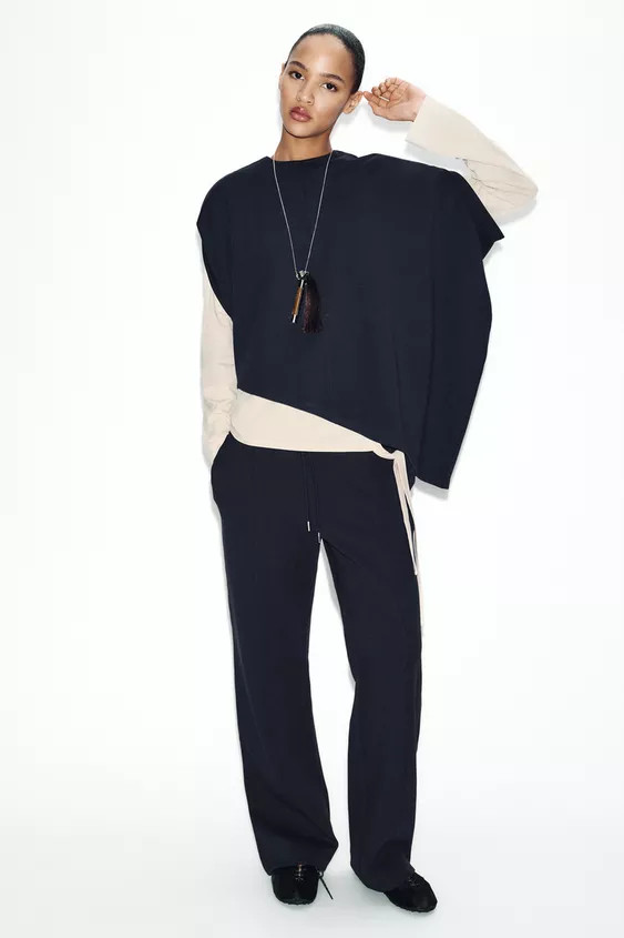 ASYMMETRIC INTERLOCK CAPE | Zara UK