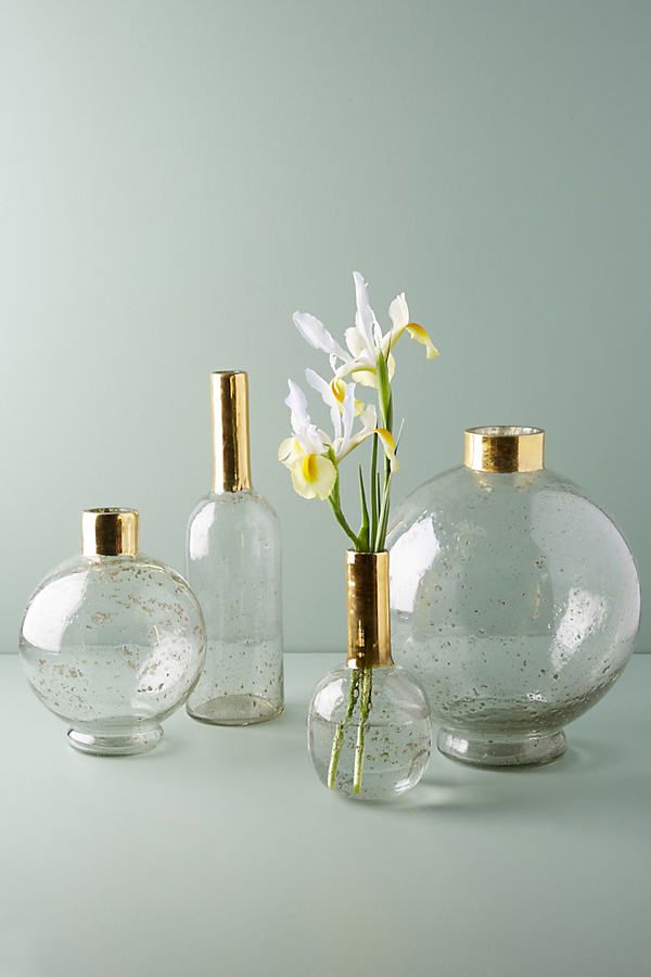 Gilded Vase By Anthropologie in Clear Size M | Anthropologie (US)
