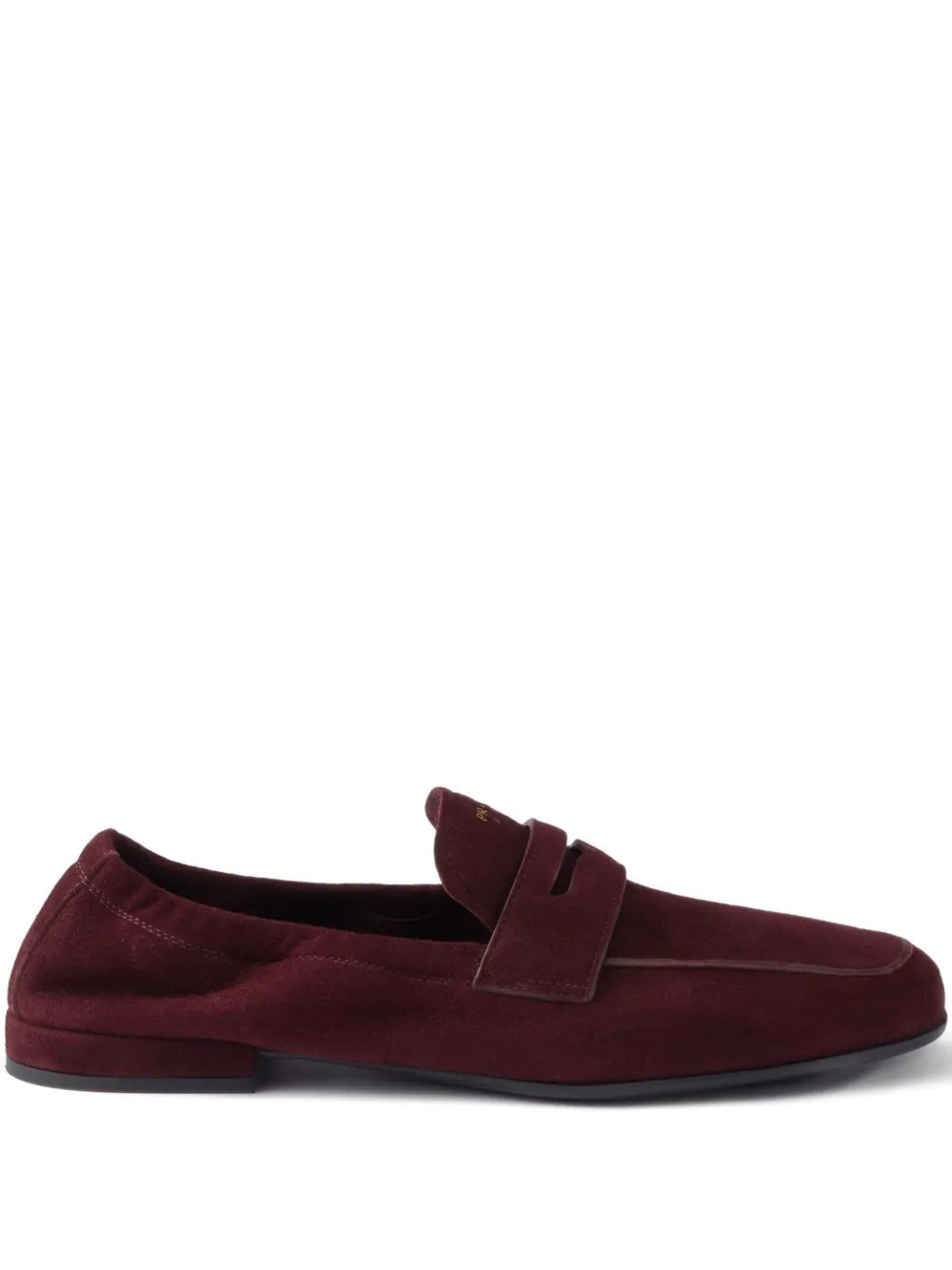 Prada shuffle antiqued suede loafers - Red | Farfetch Global