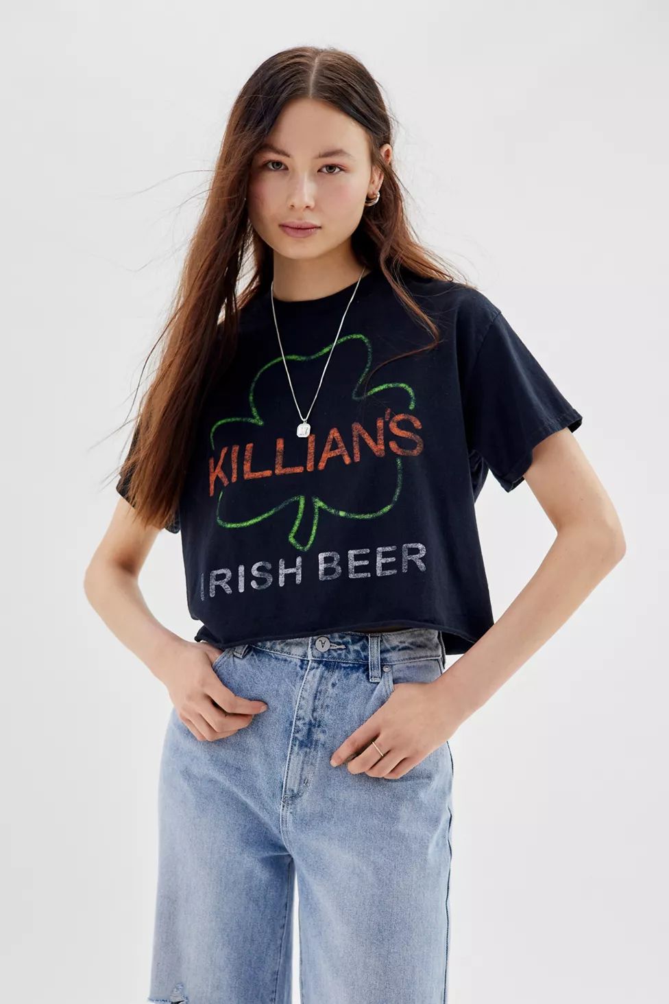 Killian’s Irish Beer Raw-Hem Cropped Tee | Urban Outfitters (US and RoW)