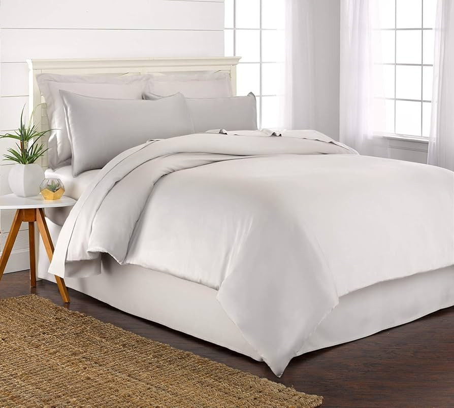 Pure Bamboo Queen Size Duvet Cover Set - 100% Organic Bamboo, Luxuriously Soft and Cooling - 3 Pi... | Amazon (CA)