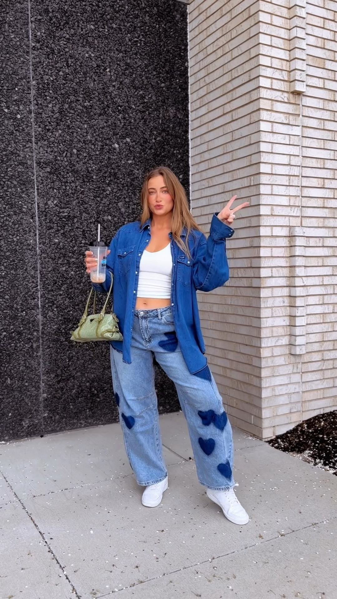 Denim on denim for spring 🌸 Amazon barrel jeans, they fit a little more mid rise than high rise but tts otherwise! I sized up in the mens shirt for an oversized fit! 

#LTKSeasonal #LTKStyleTip #LTKFindsUnder50