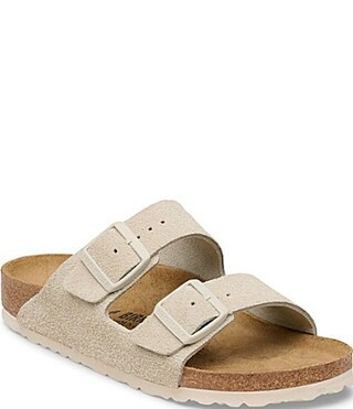 Birkenstock Women's Arizona Suede Banded Slide Sandals - 11 | Dillard's