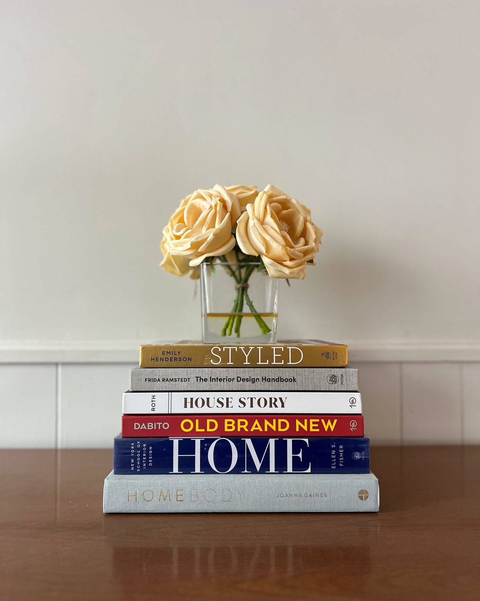 Interior Design Books | My favorite books to learn Interior Design & for design inspiration | Styled by Emily Henderson | The Interior Design Handbook by Frida Ramstedt | House Story by Jasmine Roth | Old Brand New Dabito | New York School of Interior Design Home & Home Body by Joanna Gaines

#LTKhome