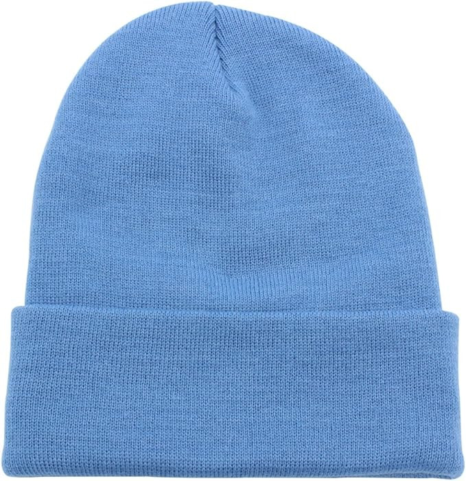 Top Level Beanie Men Women - Unisex Cuffed Plain Skull Knit Hat Cap | Amazon (US)
