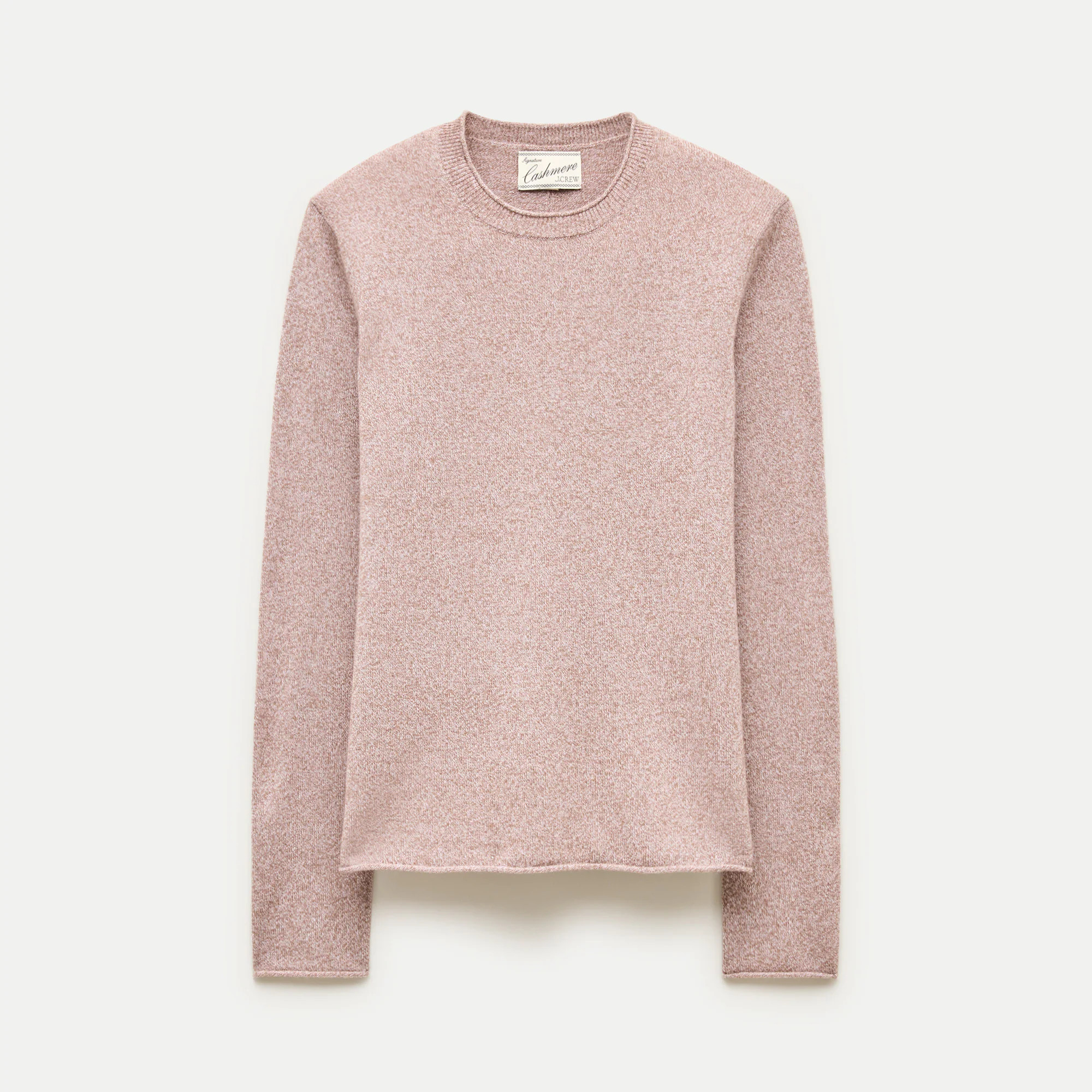 Rolled cashmere long-sleeve sweater in marled yarn | J. Crew US
