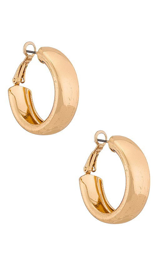 petit moments Kady Hoops in Metallic Gold. | Revolve Clothing (Global)