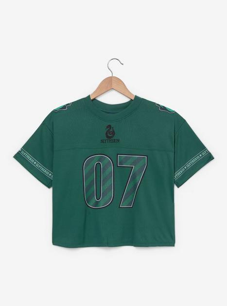Harry Potter Slytherin Women's Cropped Football Jersey - BoxLunch Exclusive | BoxLunch | BoxLunch