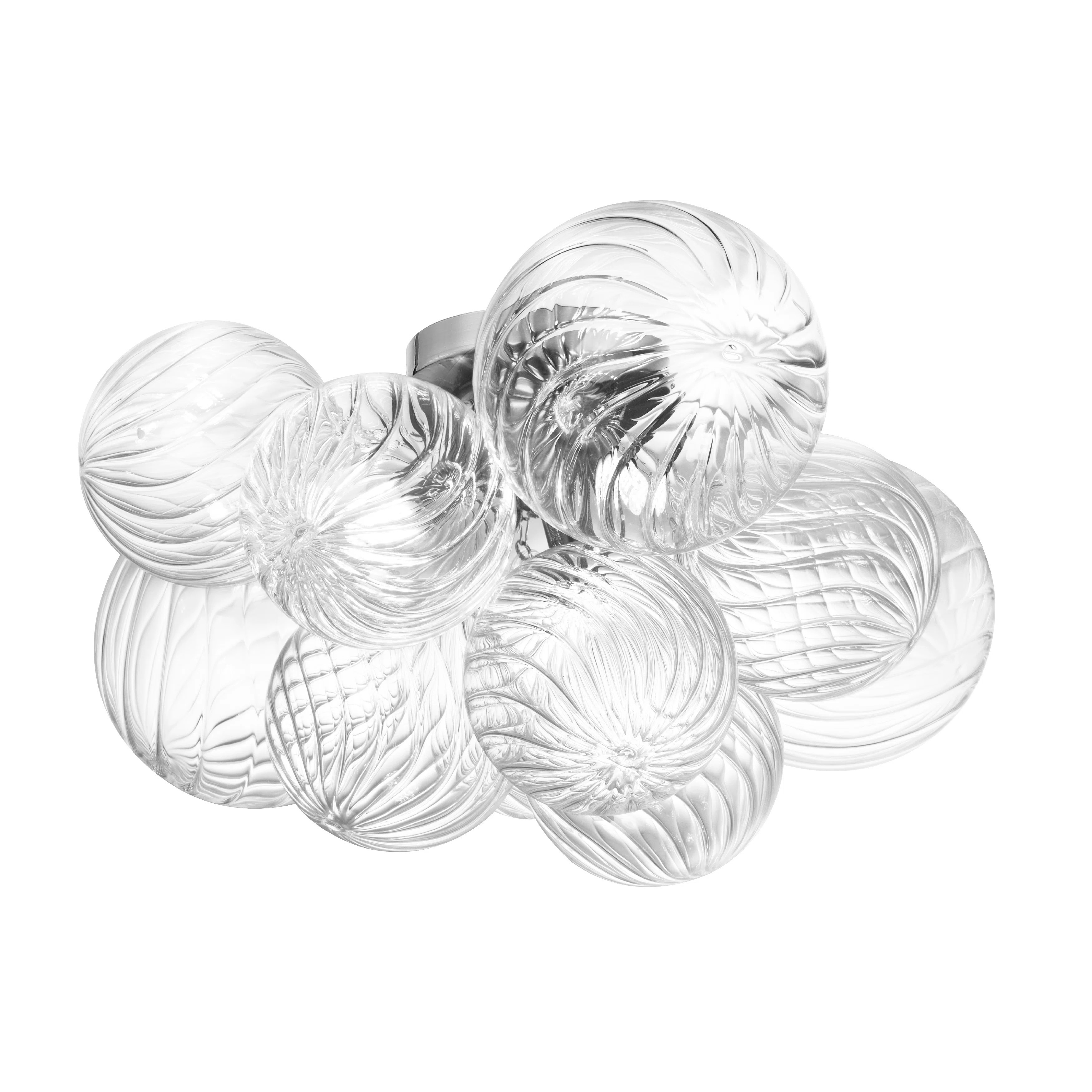 Lacorya 3 Light Flush Mount - Clear Spiral Glass | Wayfair North America