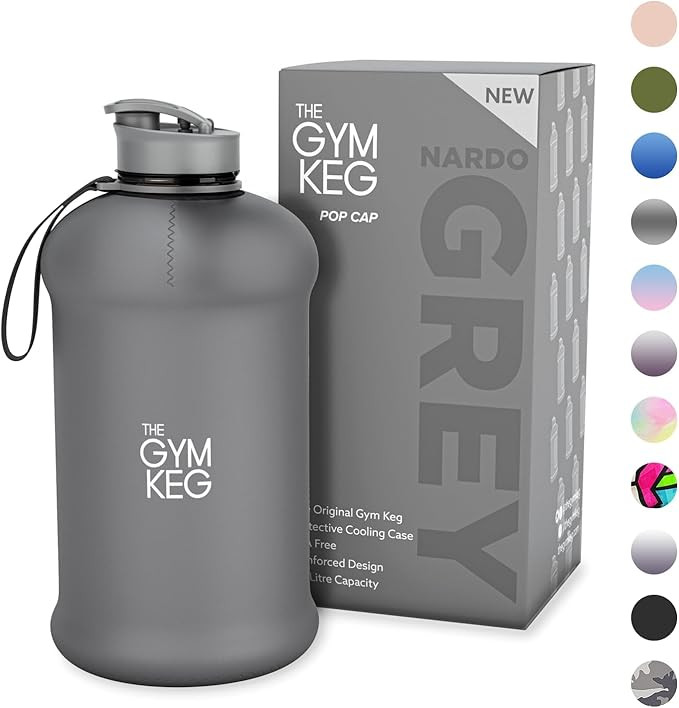 THE GYM KEG Gym Water Bottle 74oz | Half Gallon | Carry Handle | Big Water Jug for Sport | Large ... | Amazon (US)