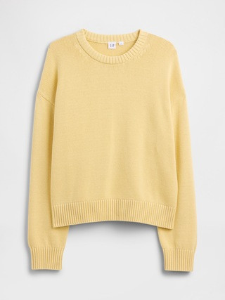 Relaxed Cotton Crewneck Sweater | Gap Factory
