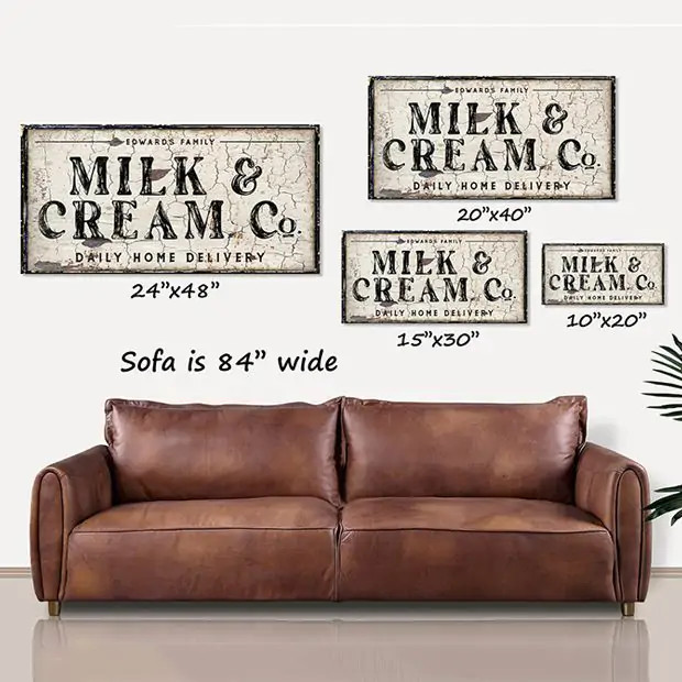 Milk And Cream Company Canvas Wall Art | Antique Farm House
