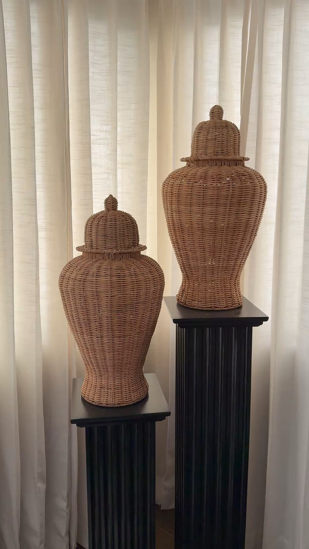 Woven rattan Ginger jars. For under $65

#LTKHome #LTKSeasonal #LTKstorytime