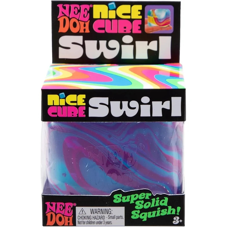 Schylling NeeDoh Nice Cube Swirl - Sensory Toy with a Super Solid Squish - Unique, Swirling Color... | Walmart (US)