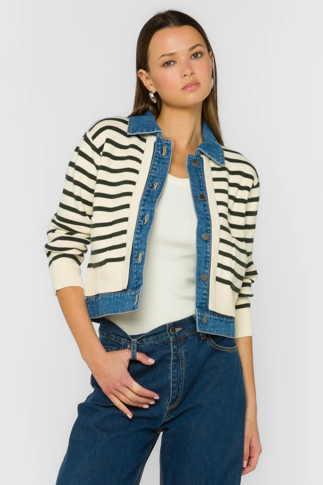 Francis Jasper Striped Jacket | Velvet Heart Clothing