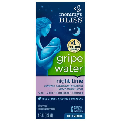 Mommy's Bliss Gripe Water Night Time for Colic, Gas or Stomach Discomfort - 4 fl oz | Target