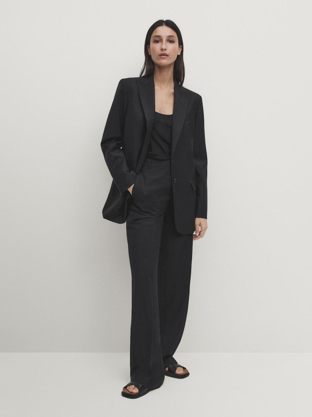 100% cool wool suit trousers | Massimo Dutti US