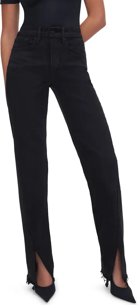 Good Boy Twisted Slit Raw Hem Jeans | Nordstrom
