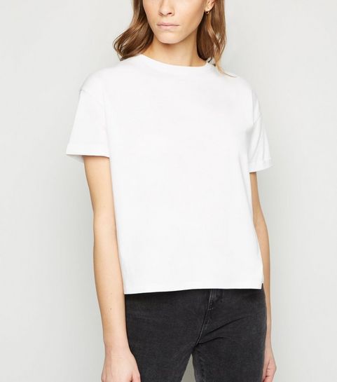 White Boxy Cotton T-Shirt
						
						Add to Saved Items
						Remove from Saved Items
					

  ... | New Look (UK)