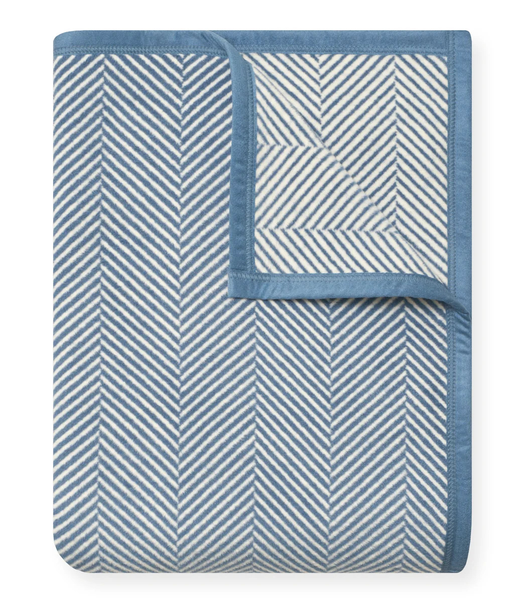 Harborview Herringbone Cornflower Blanket | ChappyWrap