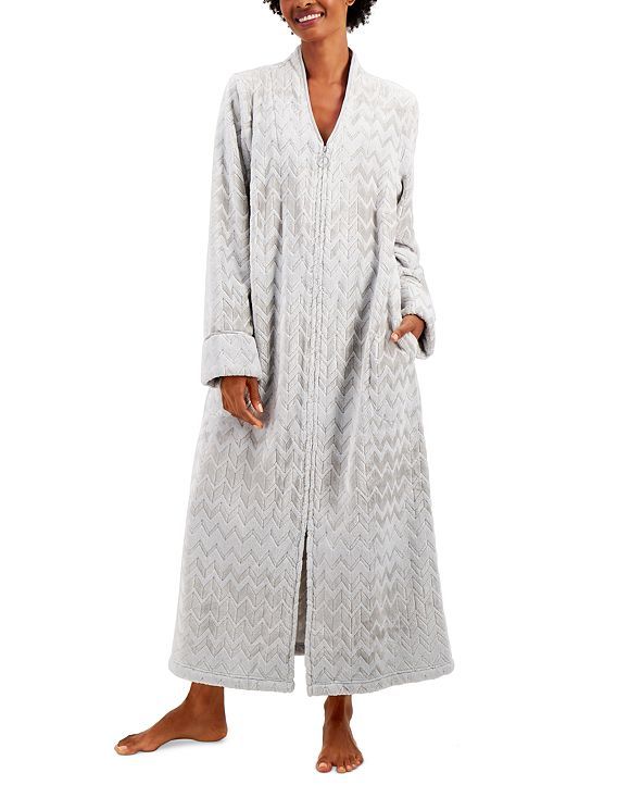 Long Chevron Zip Front Robe, Created for Macy's | Macys (US)