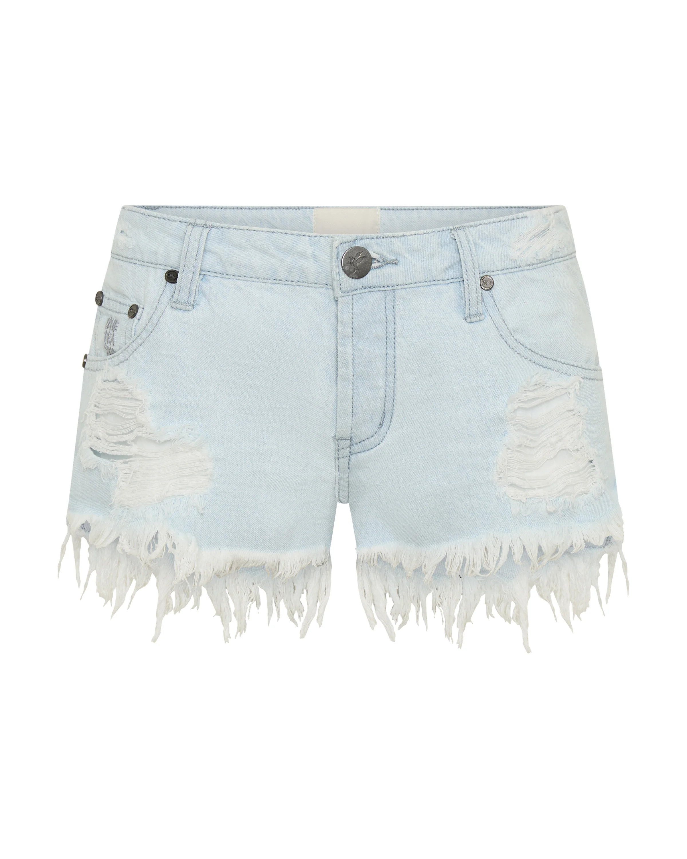 Dukes Low Waist Mini Denim Shorts - Xanthe | One Teaspoon | OneTeaspoon