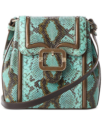 Margo Turquoise-Stone Tecoma Leather Crossbody | Macy's