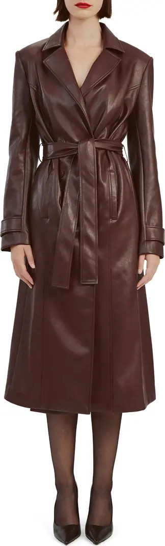 Faux Leather Trench Coat | Nordstrom
