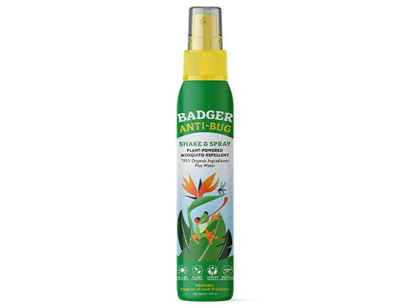 Badger Bug Spray, 3-Hour DEET-Free Mosquito Repellent, Family Friendly, Citronella & Organic Essential Oils, Natural & Vegan Insect Repellent Spray, 4 fl oz Aluminum Bottle | Amazon (US)