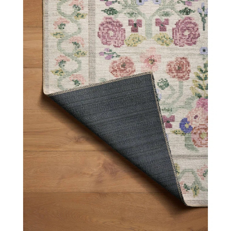 Rifle Paper Co. x Loloi Rosa Ivory Area Rug | Wayfair North America