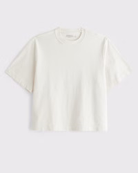 Premium Heavyweight Slub Cropped Tee | Abercrombie & Fitch (UK)