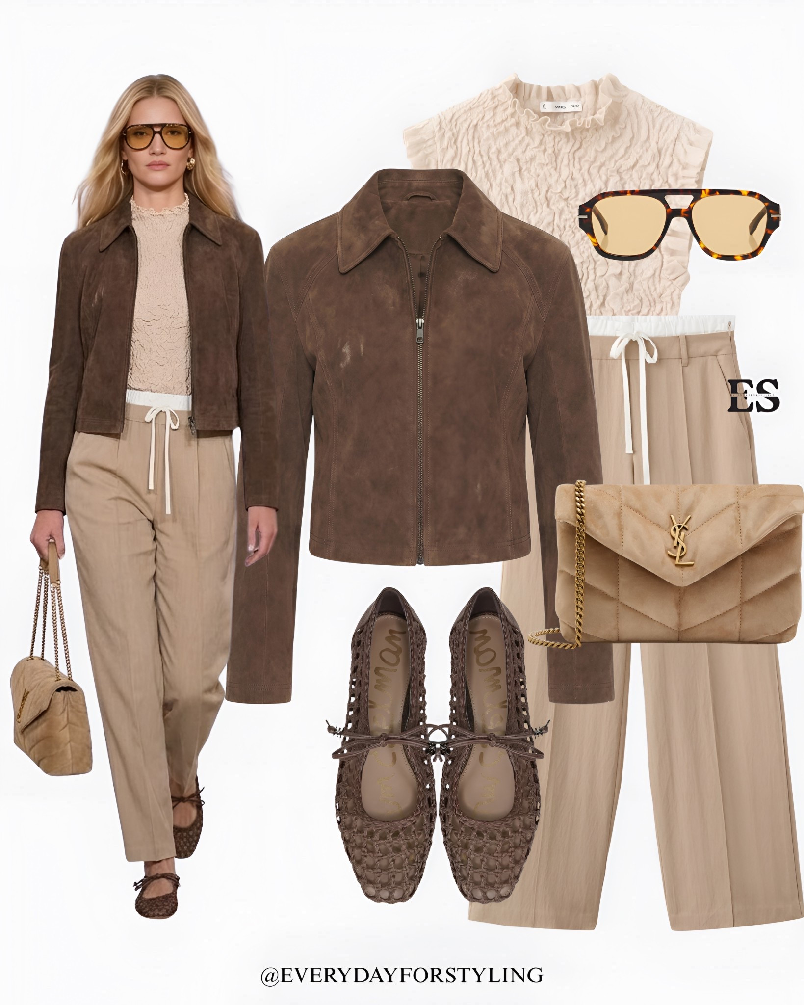 Suede jacket tones for a soft neutral aesthetic 🤎

mango pants outfit, mango new in outfits, spring pants outfit women, neutral outfit ideas women, casual chic outfits women, effortless outfits women, spring outfit ideas women, everyday outfit inspiration women, minimal style outfits women, relaxed tailoring outfits women, street style outfits women, aesthetic outfits women, smart casual outfits women, spring style, summer outfit ideas, how to wear, what to wear, ways to style, everydayforstyling

#zara #springoutfits, #mangonewin, #mangopants, everydaystyle, #springfashion 

#LTKTravel #LTKootd #LTKSeasonal