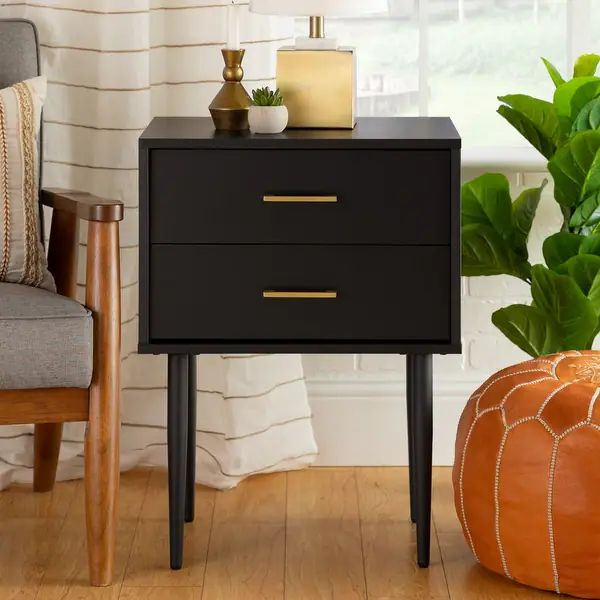 Middlebrook Notto Mid-Century 2-Drawer Nightstand - On Sale - Overstock - 18849824 | Bed Bath & Beyond