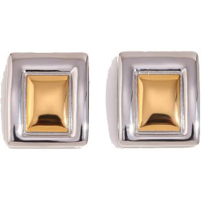 Geometric Chunky Earrings for Women - Large Square Boho Statement Studs, Thick Dome Minimalist Ear Jewelry Gifts Gold One Size | Target