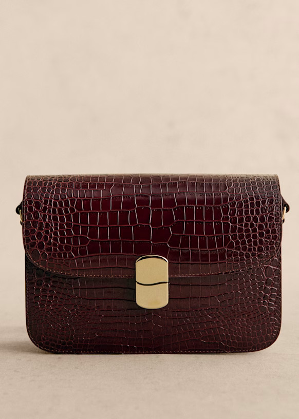 Sac Milo Classique - Choco Croco - Cuir bovin embossé crocodile - Sézane | Sezane - FR