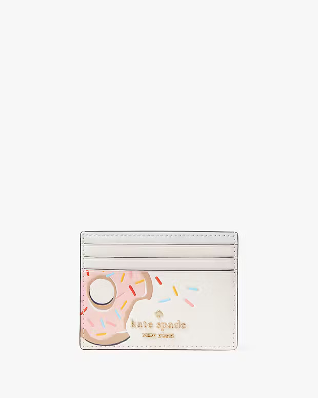 Coffee Break Donut Small Slim Card Holder | Kate Spade Outlet