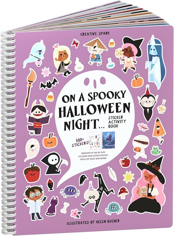 Halloween Sticker + Coloring Book for Kids 3-5 Spooky Halloween Crafts for Kids (500+ Cute Hallow... | Amazon (US)