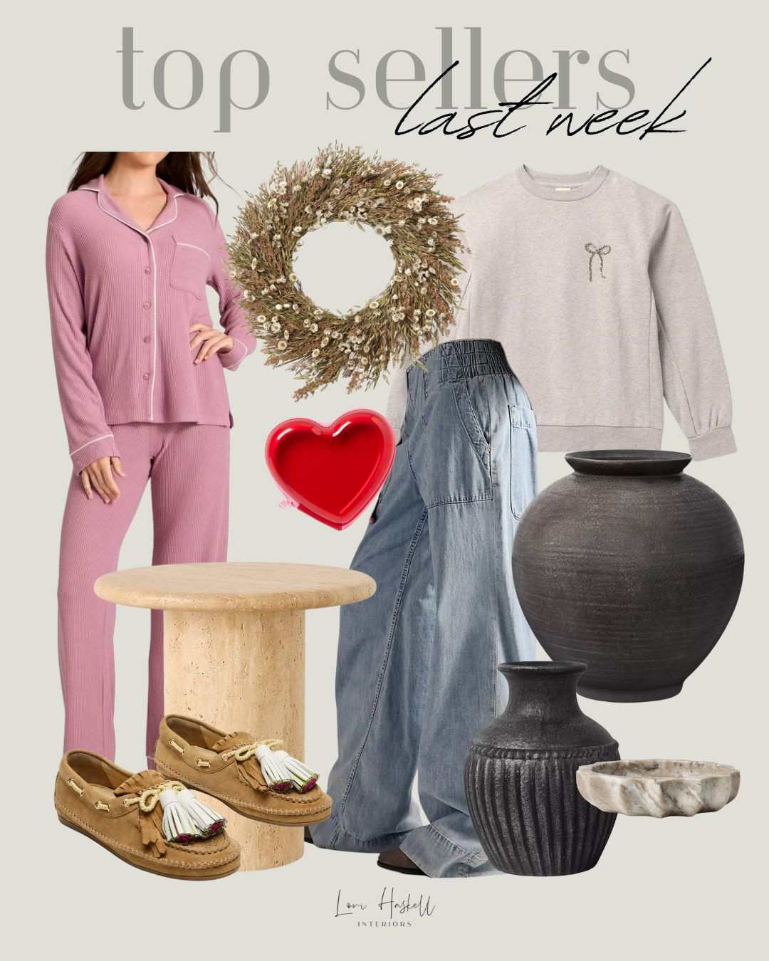 Last week's top sellers! Pajama set. Valentine's Day. Home decor. 

 #LTKOver40 #LTKHome