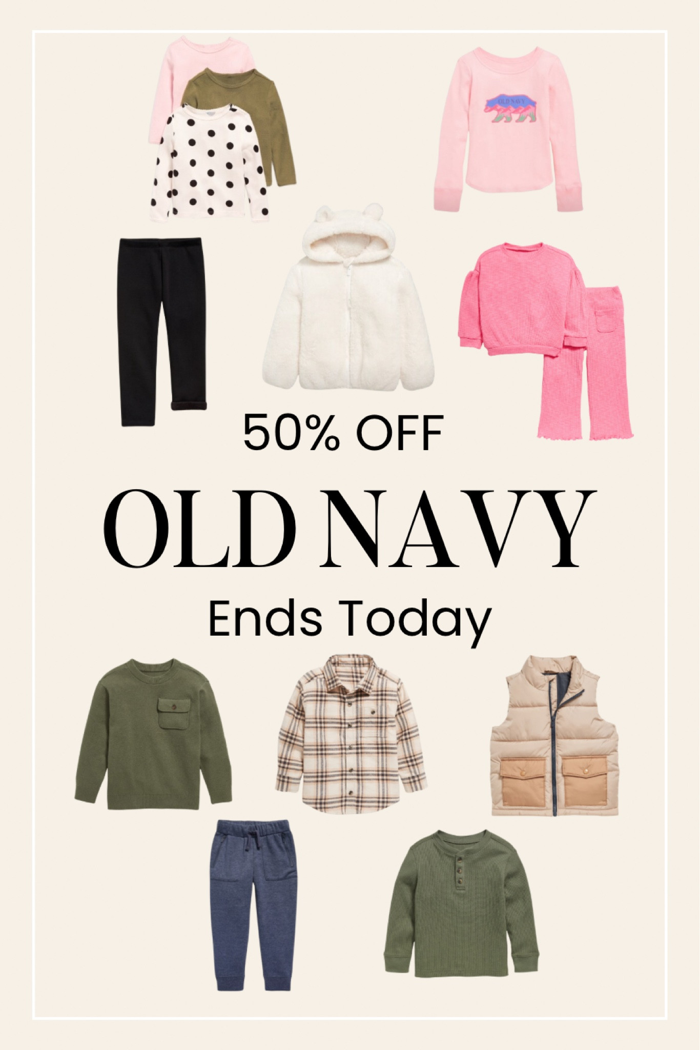50% off ends today- here’s what I snagged for the kids for fall & winter! 🙌